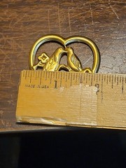 Lot Of 100 Hearts With Bird France Vintage 60s Brass Stampings Findings Jewelry