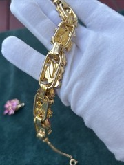 Vntg. Juliana D & E Pink Rhinestone Bracelet & Earring Set Verified D&E 5-Link