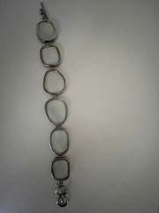 Handcrafted Abalone And Sterling Silver Link Bracelet