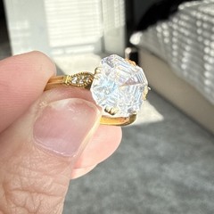 Art Deco Style 3.5Ct Asscher Cut Lab Created Diamond 14K Gold FN Engagement Ring