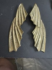 Vintage Park Lane Gold Tone Long Bat Wing Earrings