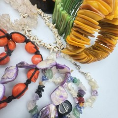Vintage Beachy Bracelet Lot Mermaid Shell Surfer Jewelry Reseller 21 Pc 1.57lb