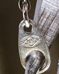 Vintage Pin and Necklace Nickel Silver Abalone/Mother of Pearl