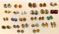 Vintage clip on and screw back earring lot – 25 pair