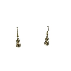 Vintage Bead Drop Dangle Gold Tone Pierced Earrings Beaded 52620