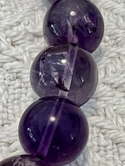 Natural Amethyst Beaded Necklace Knotted