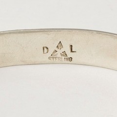 Vintage Artisan Sterling Silver and Brass Cuff Bracelet