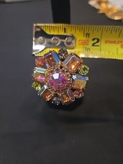 Vintage Graziano Aurora Borealis Clip Earrings