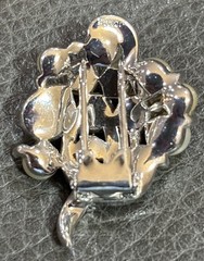 “Signed Jomaz Pearl Rhinestone Fur Or Sweater Guard Clip Vintage Hollywood Glam”