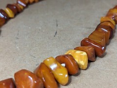 Antique Butterscotch Amber Beaded Necklace 110 Grams