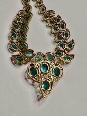 Ltd Ed 123/200~88g 16.5” Vermeil Sterling Blue Topaz/CZ Statement Necklace Sgnd
