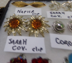 VINTAGE SIGNED EARRING LOT OF 12 CLIP ONS CORO-C TRIFARI-LISNER-SARAH COV-ETC.