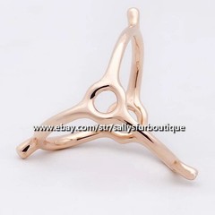 Sally’s Quality 100% Copper Scarf Ring Triangle Buckles Brooch For Silk Scarves