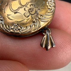 Vintage Gold Filled Locket Round Army Navy Sailor Sweetheart READ