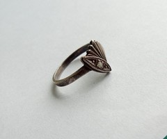 Vintage Beautiful Ring white stone Sterling Silver 925 Women’s Jewelry size 8.5
