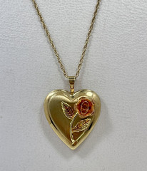 Princess Pride Creations PPC 14K Gold Filled Heart Locket Necklace NOS Box