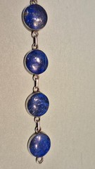 Vintage Indigo Lapis Lazuli Link Sterling Silver Bracelet 925