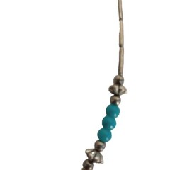 Vintage Southwestern Style Faux Colorful Arrowhead & Silver Tone Beaded Necklace