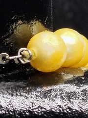 N500 Sterling Silver Clasp Faux Pearl Necklace 53g Ivory 9mm Vintage