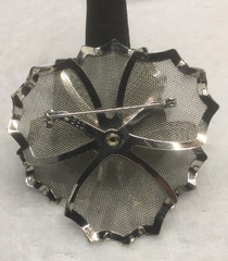 Vintage Estate Silver Tone Flower Brooch Signed BED.