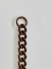 Vintage solid copper rolo chain link bracelet