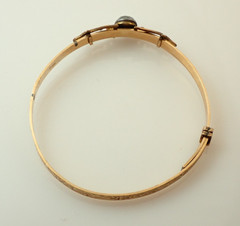 Antique Victorian B&H Signed Yellow Gold Filled Expandable Bangle Bracelet
