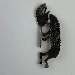 Kokopelli Brooch Elk Sterling Pin Collectible Marked 92 2.25 In Long
