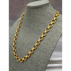 Vintage Necklace Chunky Links 25” No Clasp Half Link