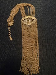 Rare Vintage Monet 70s Sculptural Multi Strand Tassle Necklace