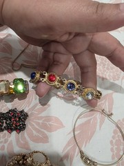 Vintage Multicolor Beaded, Bangle, Cuff, Chain, Charm Bracelets Lot