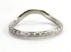 Antique Art Deco Wedding Band 18KW Ring Size 6 UK-L1/2 2.03MM Wide dtd 11/18/95