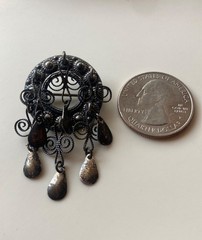 vintage norwegian Solje wedding brooch stamped 830 S.M.