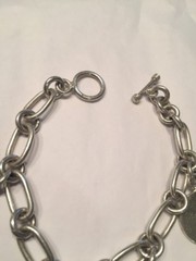 Sterling Silver Charm Bracelet 33.6 Grams 4 Charms No Monograms 7” 925marked