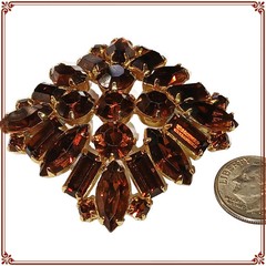 Signed Weiss Rhinestone Brooch