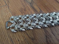 Judy Lee Bracelet Gold Tone 7 Inches Leaf Design Vintage