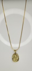 Handmade Solid Brass King Tut Necklace Egyptian Pharaoh Pendant Antique Finish