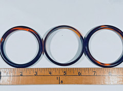 Vintage 1960s/1970s Rootbeer Tortoiseshell Lucite Bangle Bracelets – Stack of 3