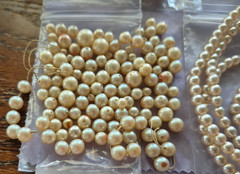 Vintage Jewelry LOT of 8 pearl bead necklaces Repair repurpose restring