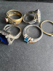 Vintage Estate Ring Lot 40pc 925 Sterling Silver Signed Avon 10k GP