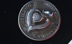 10k white gold pendant 0.10ct natural diamond heart charm vintage 1.16gr N3318