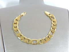 VINTAGE HEAVY THICK 12.5mm CUBAN CURB LINK 9″ STATEMENT BRACELET