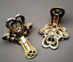Vintage 3 Piece Set Brooch And Clip-On Earrings Aurora Borealis Rhinestones