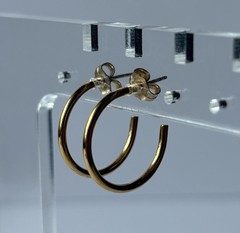 Vintage 1/20 12k Gold Filled G.F. Hoop Earrings 1.69 Grams 0.6 Inches Simple