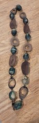 Beautiful vintage handcrafted 18-inch all-wood statement necklace