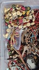 Vtg to Modern Mixed Jewelry Lot w/ Natural Stone Mixed Materials 3lb Some Signed