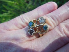14k Gold Multi Fancy Argyle, Blue, Green Natural Diamond Ring Custom Md 2.50ctw