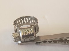 VINTAGE Ideal 6202 Hose Clamp Silver Tone Tie Bar Clasp Clip