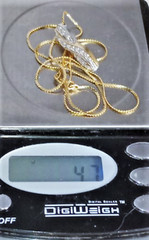 Vintage 14K Gold White & Yellow Gold Diamond Infinity Pendant Necklace Lot BGE