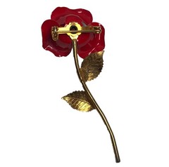 Vtg 1950s–1970s Lot of 4 Vintage Flower Brooches Enamel & Signed Coro Jewelry