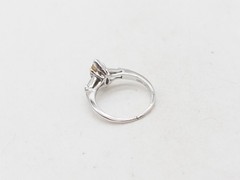 Vintage 1950s $5000 1.25ct Natural FANCY YELLOW Marquis Diamond Platinum Ring
